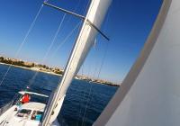 sailing yacht mast rigging blue sky